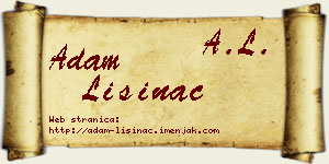 Adam Lisinac vizit kartica